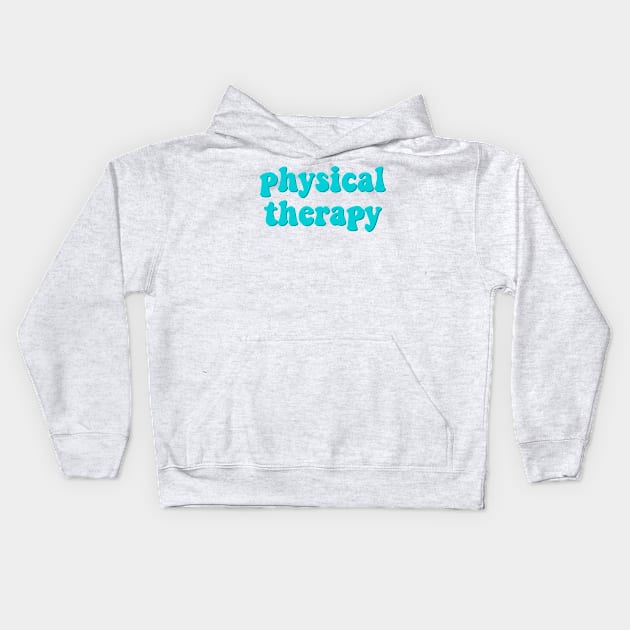 physical therapy Kids Hoodie by cartershart